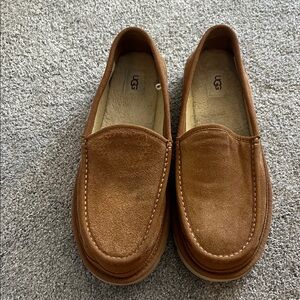 UGG Tan Suede Slip-On Shoes